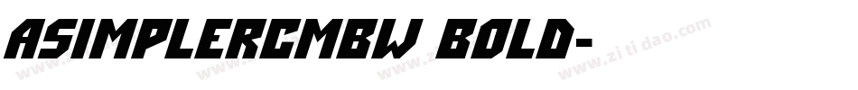 aSimplerCmBW Bold字体转换